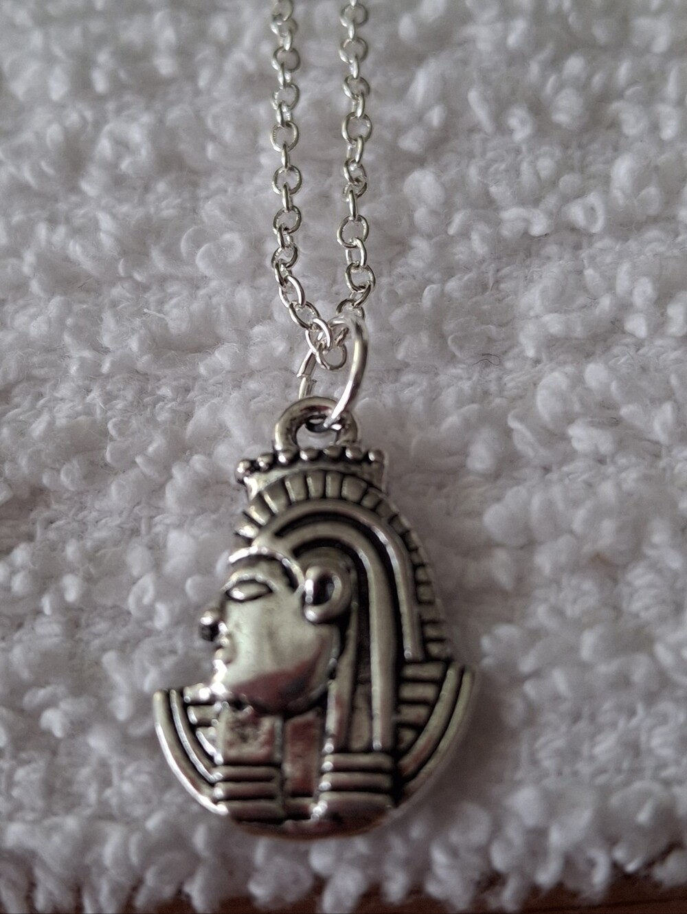 Silver-Tone Aztec Indian Pendant With 18" Necklace